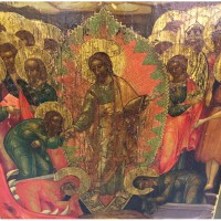Икона Воскресение Христово 19 век