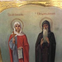икона образ Святых Праскевы и Иоанна 19 век